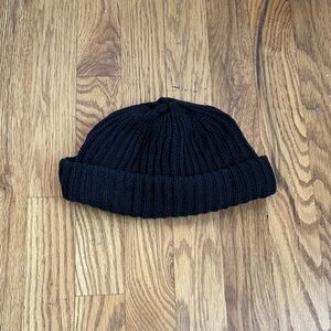 Rototo Wool Fisherman Beanie - Black